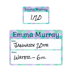 custom sippy cup labels for daycare in mermaid pattern ariel
