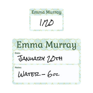 custom sippy cup labels for daycare in mermaid pattern mariana