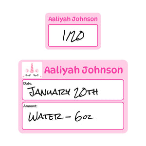 sippy cup labels for daycare unicorn light pink