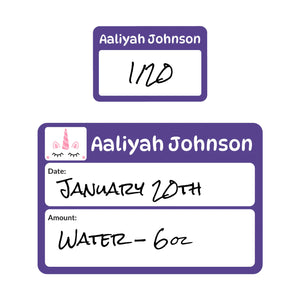 sippy cup labels for daycare unicorn purple