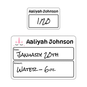 sippy cup labels for daycare unicorn white