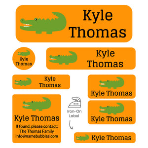 sleepaway camp labels pack allligator orange