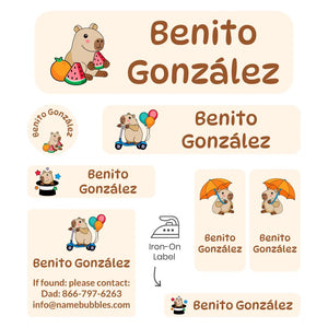 sleepaway labels pack capybara cream