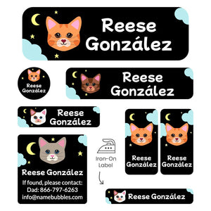 cats black sleepaway camp labels pack