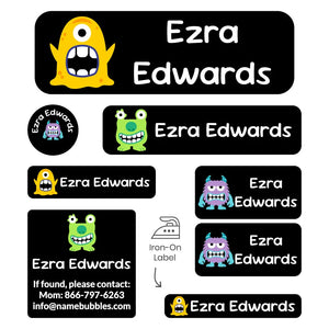 sleepaway camp labels pack monsters black