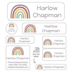 sleepaway camp labels pack neutral rainbow harvest hues
