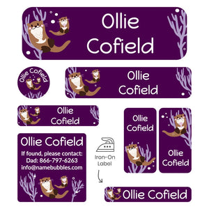 sleepaway labels pack otter dark purple