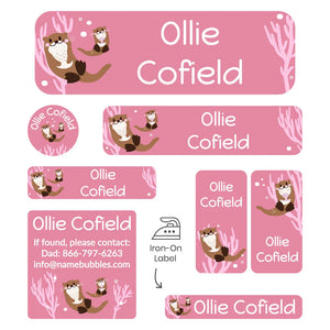 sleepaway labels pack otter muted pink