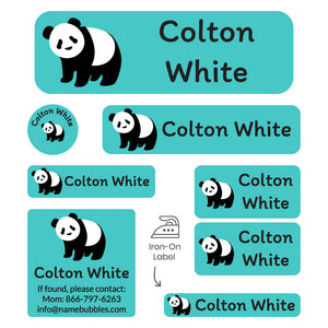 sleepaway labels pack panda aqua