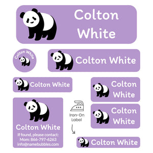 sleepaway labels pack panda purple