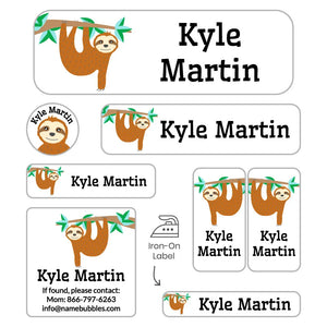 sleepaway camp labels pack sloth white