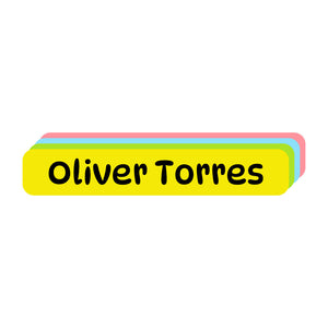 slim rectangle iron-on clothing labels color combos undersea treasure