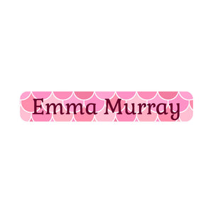 slim rectangle iron-on clothing labels mermaid pattern melody
