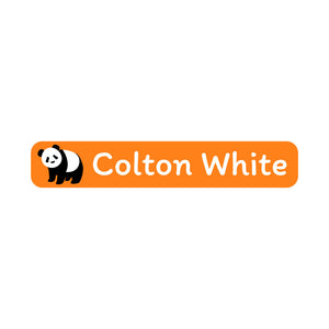 slim rectangle iron-on clothing labels panda orange