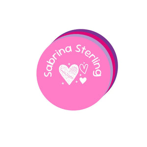circle clothing labels doodle hearts fairy princess