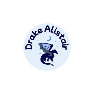 circle clothing labels dragon blue