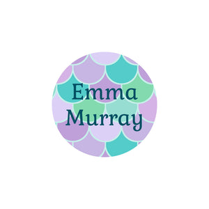 circle iron-on clothing labels mermaid pattern ariel