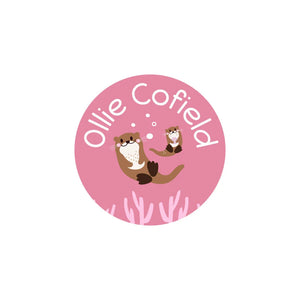 circle clothing labels otter muted pink