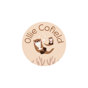 circle clothing labels otter tan