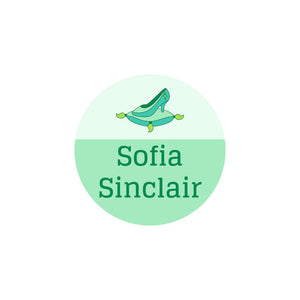 circle iron-on clothing labels princess green