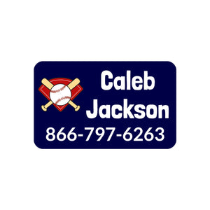 contact clothing labels for kids baseball dark blue