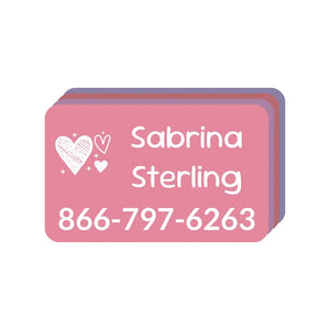 contact clothing labels for kids doodle hearts berry bash