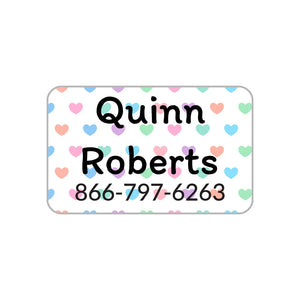 contact clothing labels for kids in hearts new rainbow