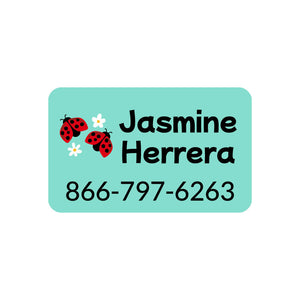 contact clothing labels ladybug pastel green