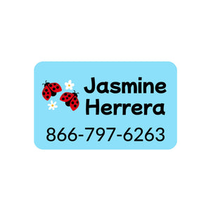contact clothing labels ladybug sky blue