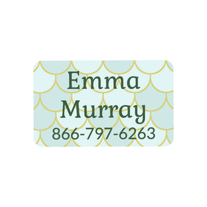 rectangle iron-on clothing labels mermaid pattern mariana