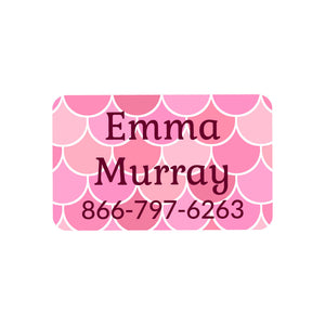 rectangle iron-on clothing labels mermaid pattern melody