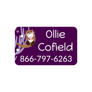 contact clothing labels otter dark purple