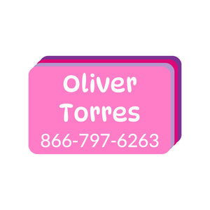 rectangle iron-on clothing labels color combos fairy princess