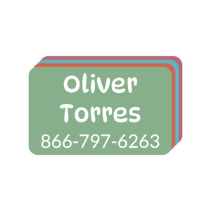 rectangle iron-on clothing labels color combos jellybean