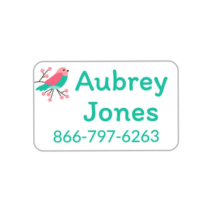 circle iron-on name stickers in roller