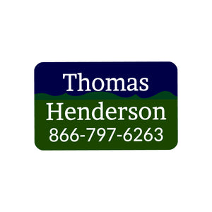 rectangle iron-on clothing labels dinosaurs dark green