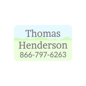 rectangle iron-on clothing labels dinosaurs green