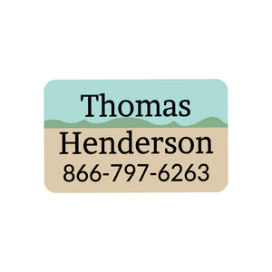 rectangle iron-on clothing labels dinosaurs tan