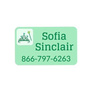 rectangle iron-on clothing labels princess green