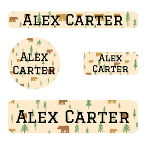 kids' waterproof small label bundle in bear cream