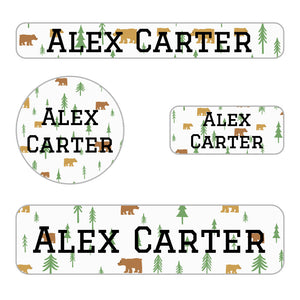 kids' waterproof small label bundle in bear light gray