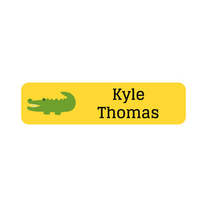 small rectangle name labels alligator yellow
