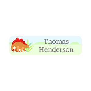 small rectangle name labels dinosaurs green