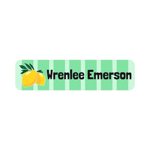 circle name labels lemons green