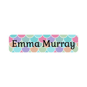 small rectangle name labels mermaid pattern rainbow