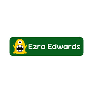 small rectangle name labels monsters dark green