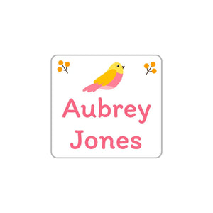 square clothing name labels for kids in canary