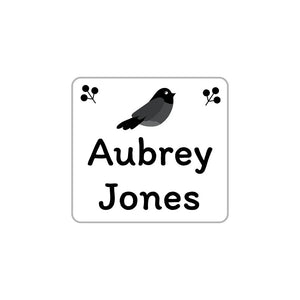 square clothing name labels for kids in raven