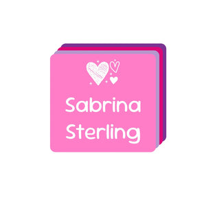 square clothing labels doodle hearts fairy princess