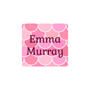 square clothing labels mermaid pattern melody